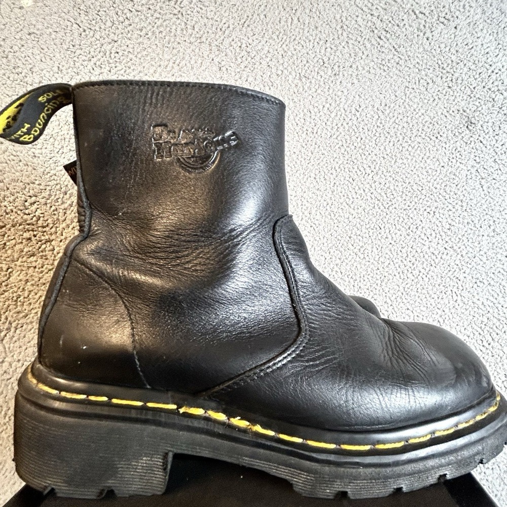 Vintage 90s Dr Martens 9489 Zip Up Black Boots Men's 6 Women's 8 Chunky Grunge